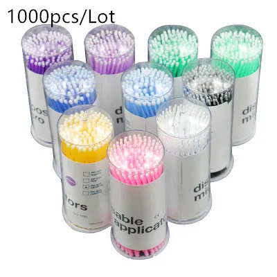 

1000PCS/Lot Disposable Eyelash Brushes Swab Microbrushes Eyelash Extension Tools Individual Eyelashes Removing Tools Applicators