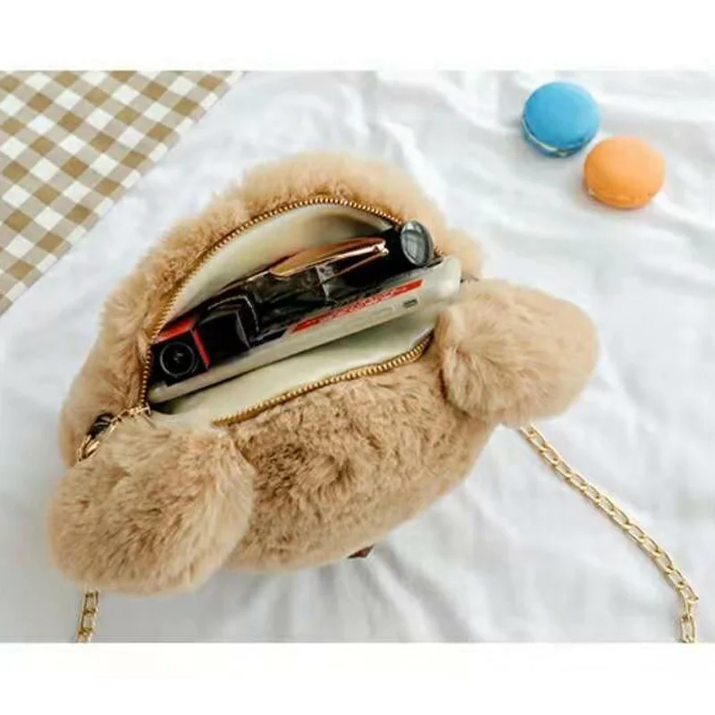 Kawaii Bear сумка, плюшевые сумки, мягкая кукла, чучело, игрушки, 25 см., дикая сумка-мессенджер, сумка на цепочке, подарки для девочек, детский рюкзак DBB001