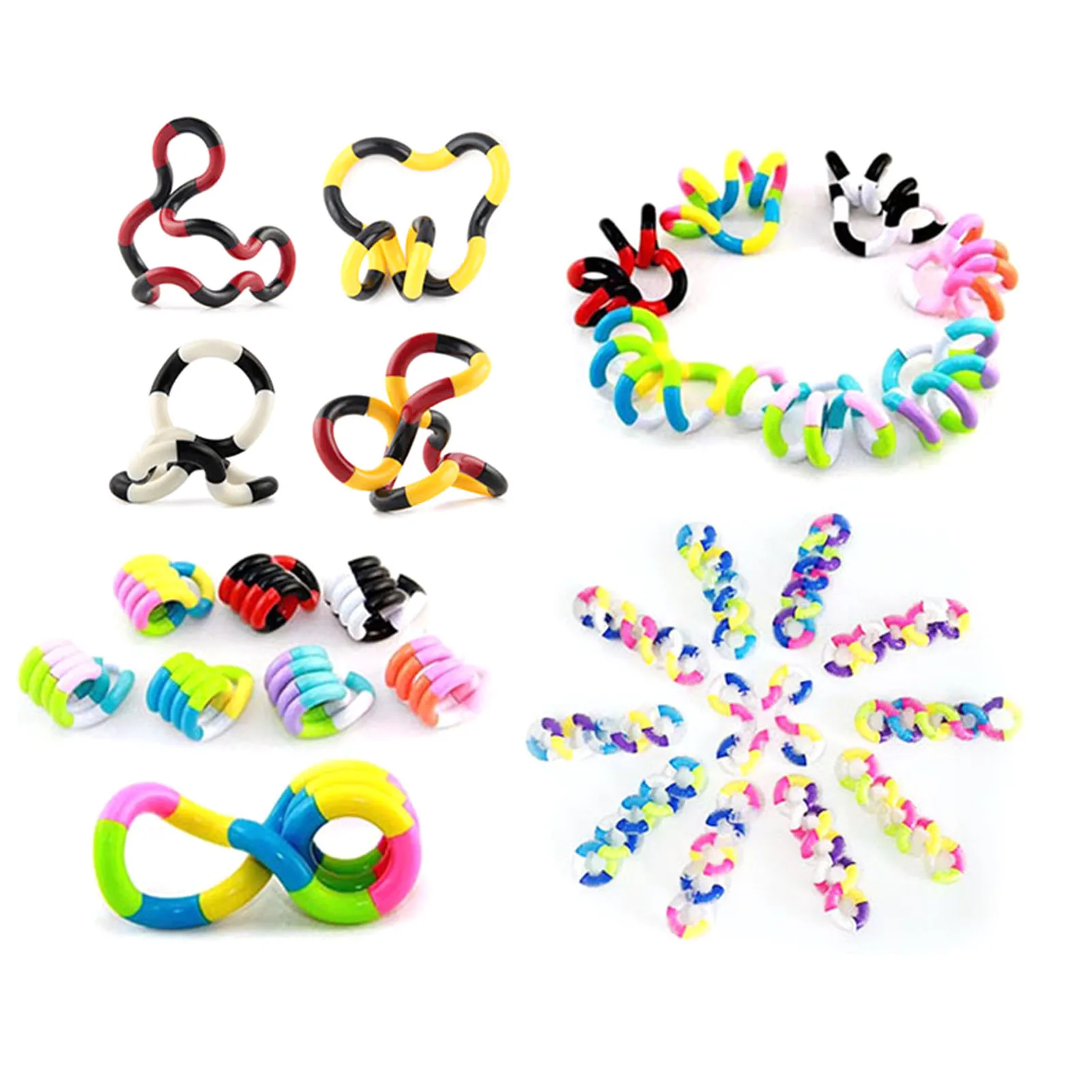

4Pcs Twist Rope Adult Child Decompression Toy Anti Stress Toy Deformation Trick Rope Anxiety Stress Relief Gift Educational Toys