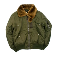 men casual warm zipper detachable neck jacket mens coat real wool collar waterproof nylon vintage jacket solid color asia sizes