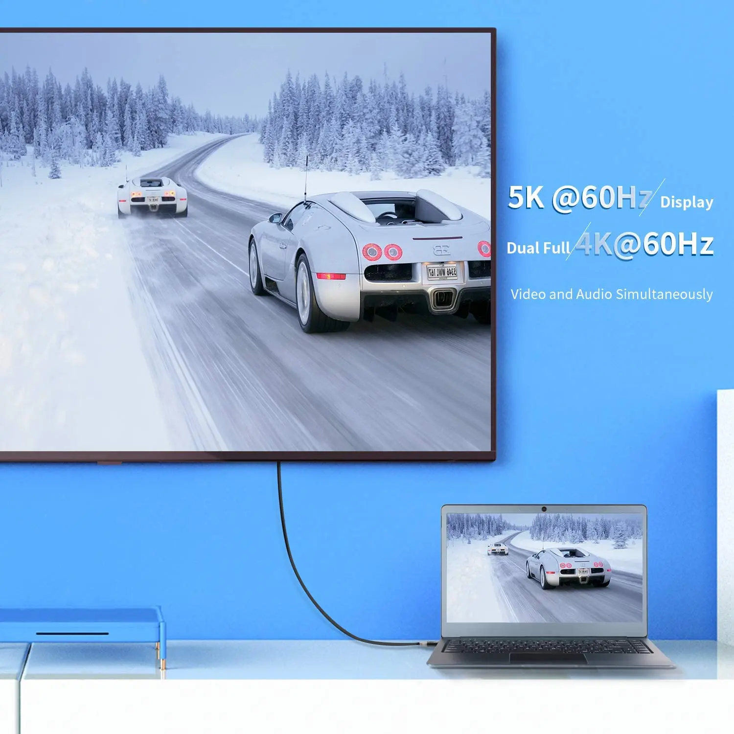 

USB-C Thunderbolt 3 Cable Male to male Type C 40Gbps 100W 5A/20V PD Charge Data Cable Support 4K 60HZ Display USB Type C Cable