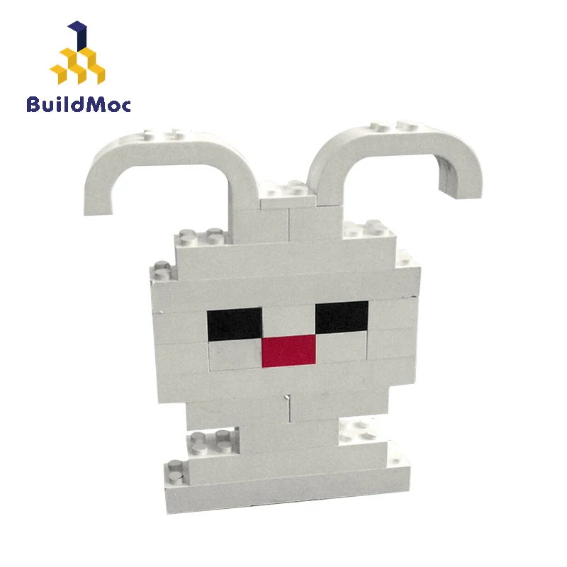 

BuildMoc друг для девочки кролик животное мир парк строительные блоки MOC друг Милый заяц Модель Кирпичи игрушки для детей подарок