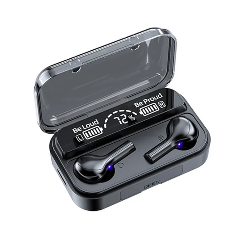 

New Arrival Sports LED Display Earphones 9D Headset Gaming TWS Bluetooth 5.0 Wireless Headphones With Waterproof Mic