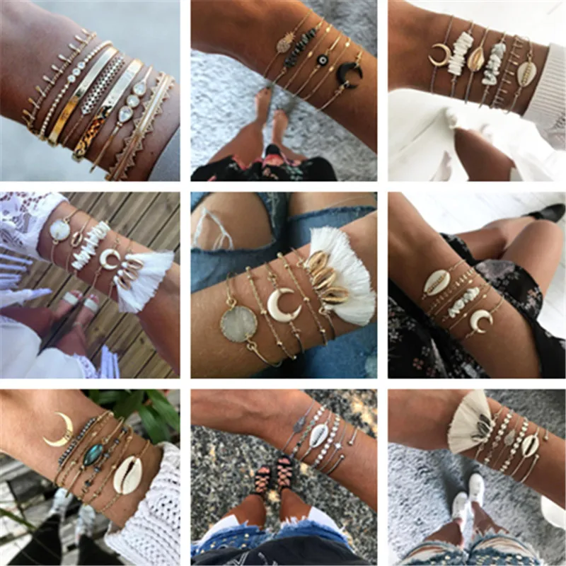 Женский классический браслет с золотистым натуральным кристаллом регулируемый