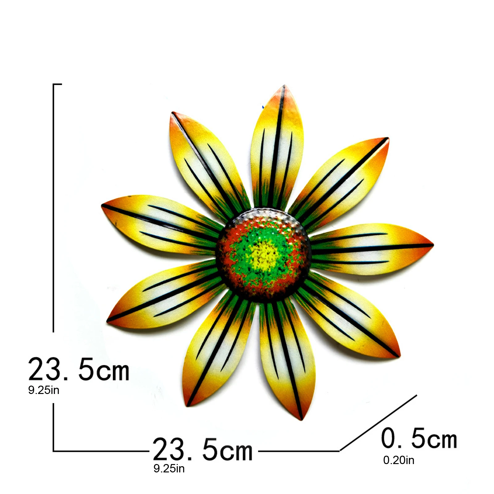 Home Decoration Garden Outdoor Ornaments Metal Flower Wall Decor Rustic Floral Art Sculpture For Porch Patio | Дом и сад