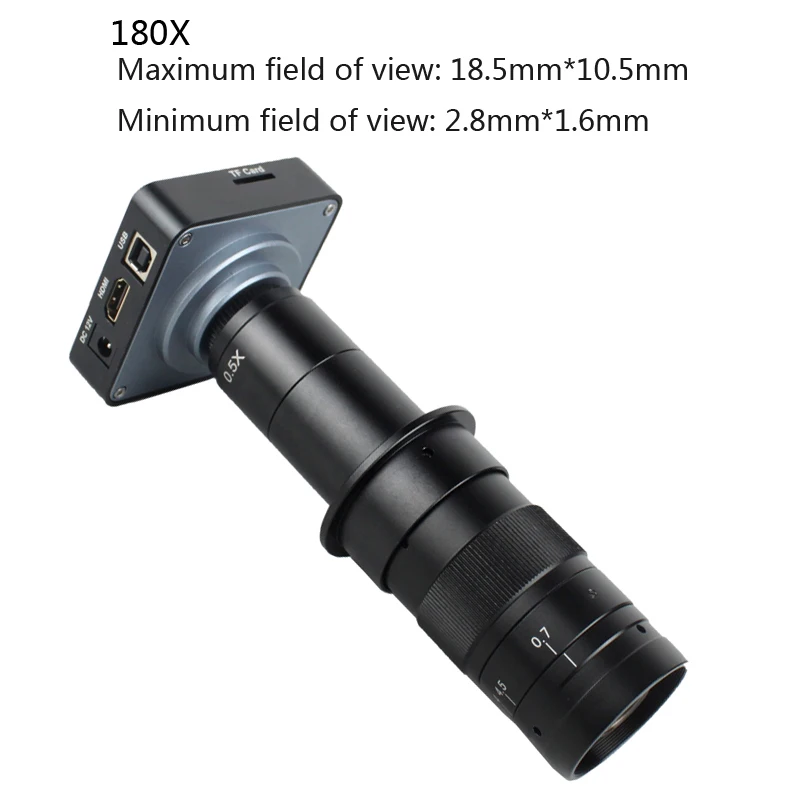

38MP 2K HDMI USB Industrial Electronic Digital 180X Video Microscope Camera Set for Phone PCB SMD CPU Soldering Watch Repair