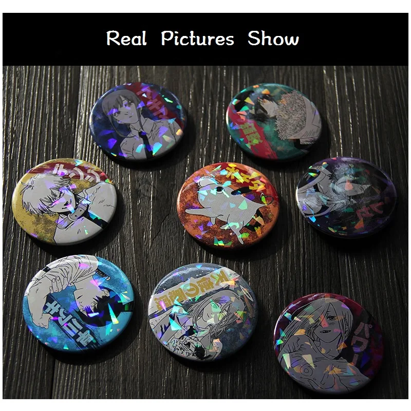 Блестящая Лазерная медаль Дэни Кита значки Makima Reze металлическая брошь реквизит