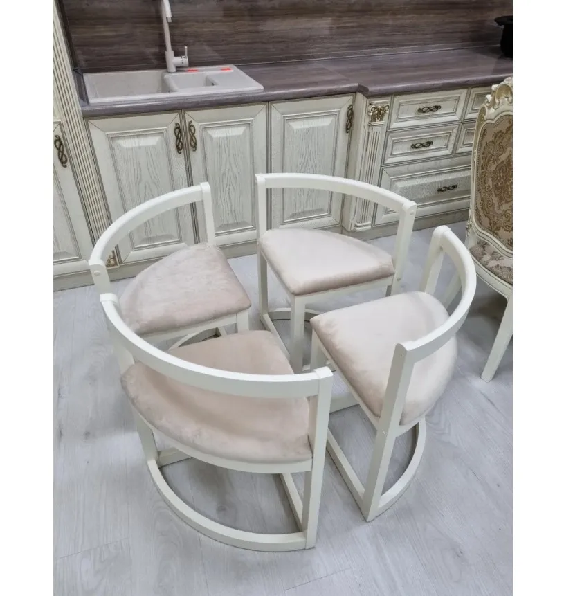 Набор обеденных столов из 5 предметов мягкие и круглые столы с мягкой обивкой для