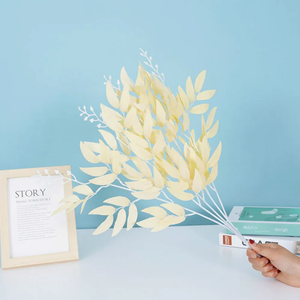 Искусственный белый цветок растение свадебная брошь ветвь шёлковые цветы для