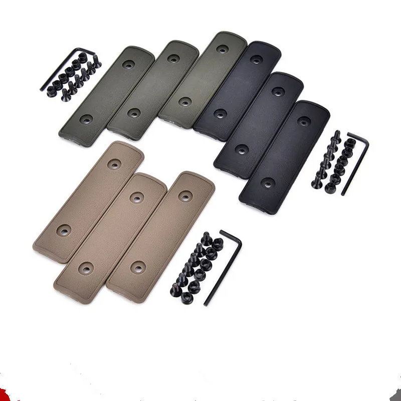 

3Pcs/Set 4" Polymer Tactical Keymod Rail Panel Handguard Cover Key Mod Hands Guard Protector Covers for Hunting Airsoft