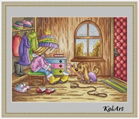 g mouse avatar counted cross stitch kit cross stitch rs cotton with cross stitch tlittle girls and dogs