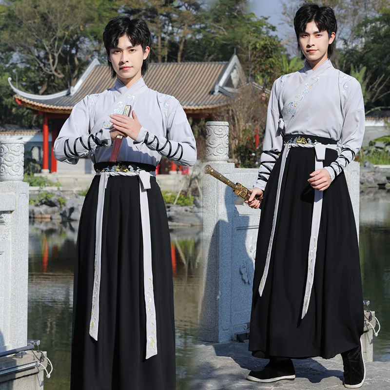 

Original hanfu martial arts Chinese wind restoring ancient ways is sweethearts outfit suits regimental CP performance take bigge