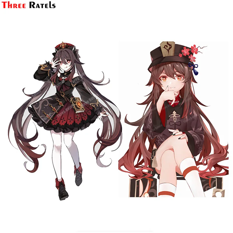 

Three Ratels A323 Cartoon Role Hu Tao Of Hot Game Genshin Impact Personalized Creative Scratch Sticker With Waterproof Protected