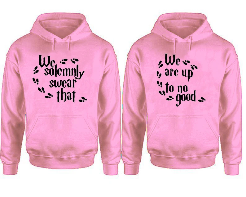 

We Solemnly Swear That We Are Up To No Good Hoodie Couple Wizard Hoodie Valentine's Day Streetwear Women 2022 Fall Women L