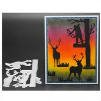 yinise metal cutting dies for scrapbooking stencils hunting deer diy paper album cards making embossing folder die cuts cut mold