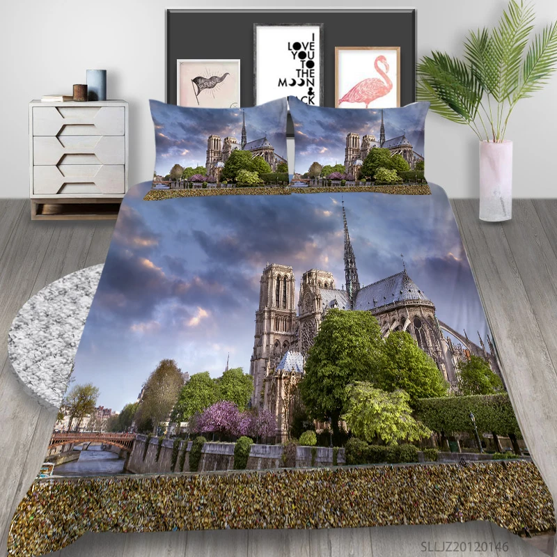 

New 3D Luxury Bedding Set Duvet Cover Set King Queen Size Modern Home Bed Set Pillowcase 2/3 Pcs Polyester Bedclothes