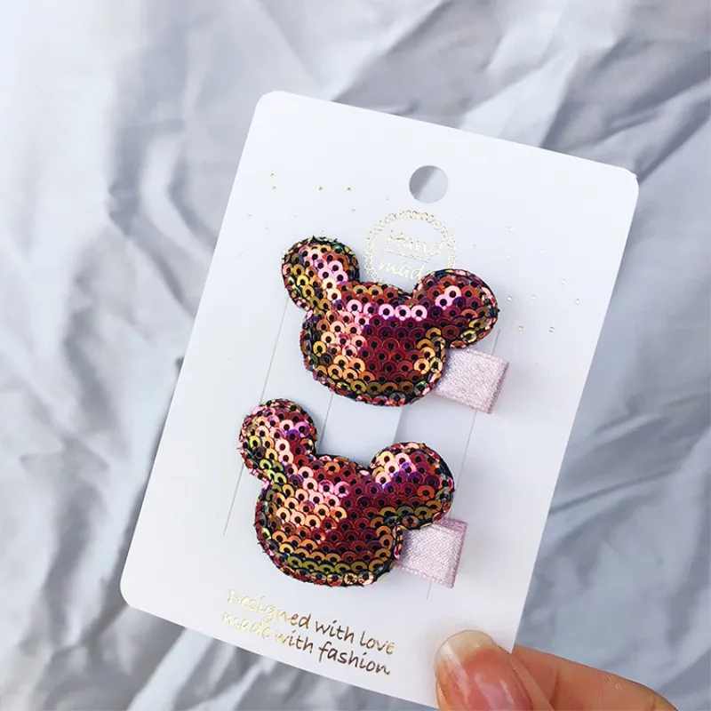 

2Pcs/Set Cute Hairpins for Girls Rainbow Sequin Bunny/Heart/Star Hair Clips Cartoon Barrettes for Kids Fashion Hair Accessories