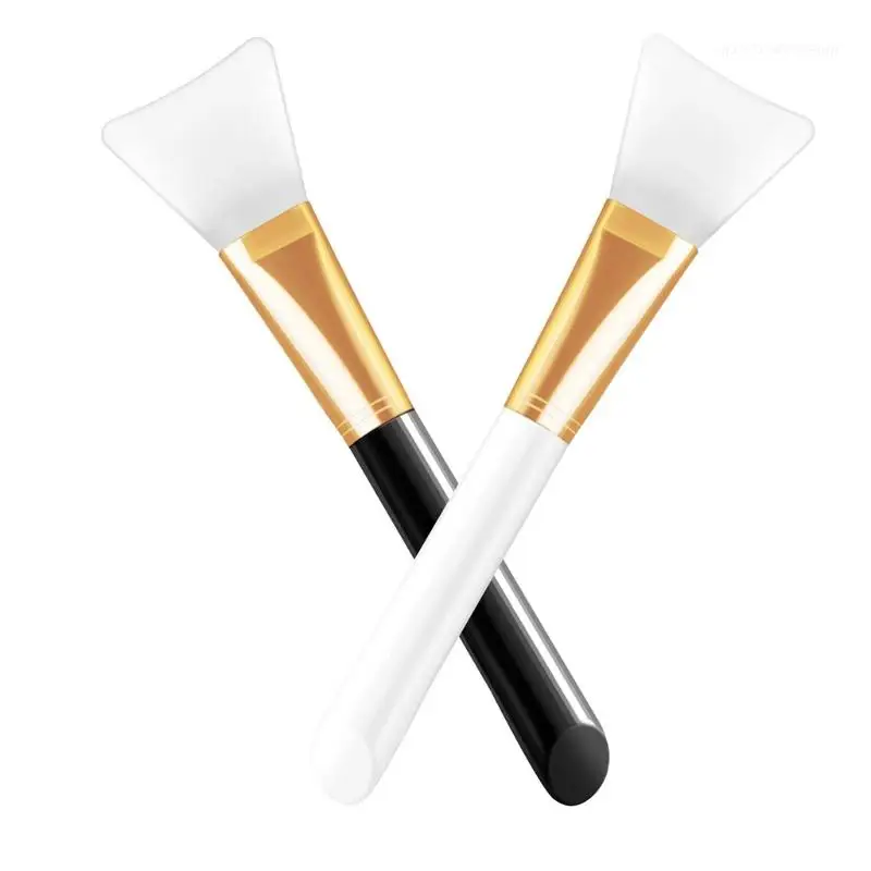 

2pcs Soft Silicone Makeup Facial Mud Mask Brush Cosmetic Foundation Gel Applicator DIY Mixing Tools Kit New