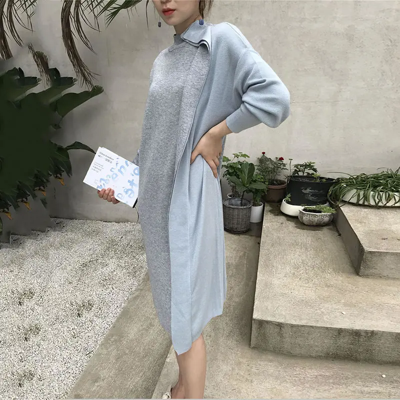 XITAO длинное тонкое плиссированное платье средней длины для женщин модного цвета