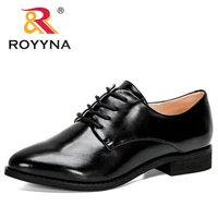 royyna 2020 new designers popular platform women pumps lace up round toe low heels elegant ladies dress shoes office footwear