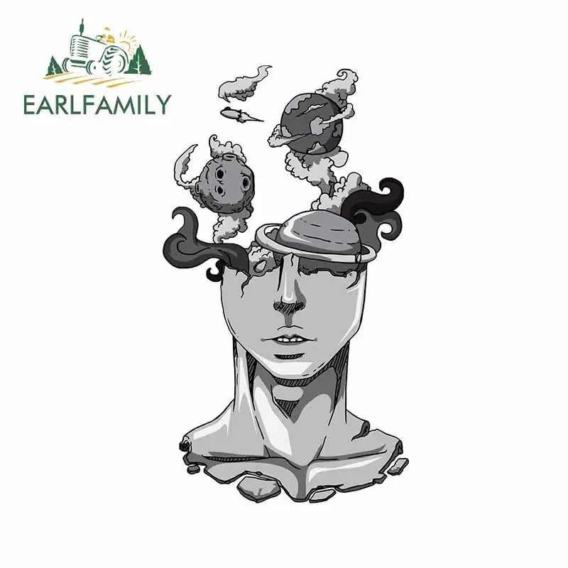 EARLFAMILY 13 см x 7 4 для абстрактной головы Вселенной мотоцикла автомобиля Наклейка s