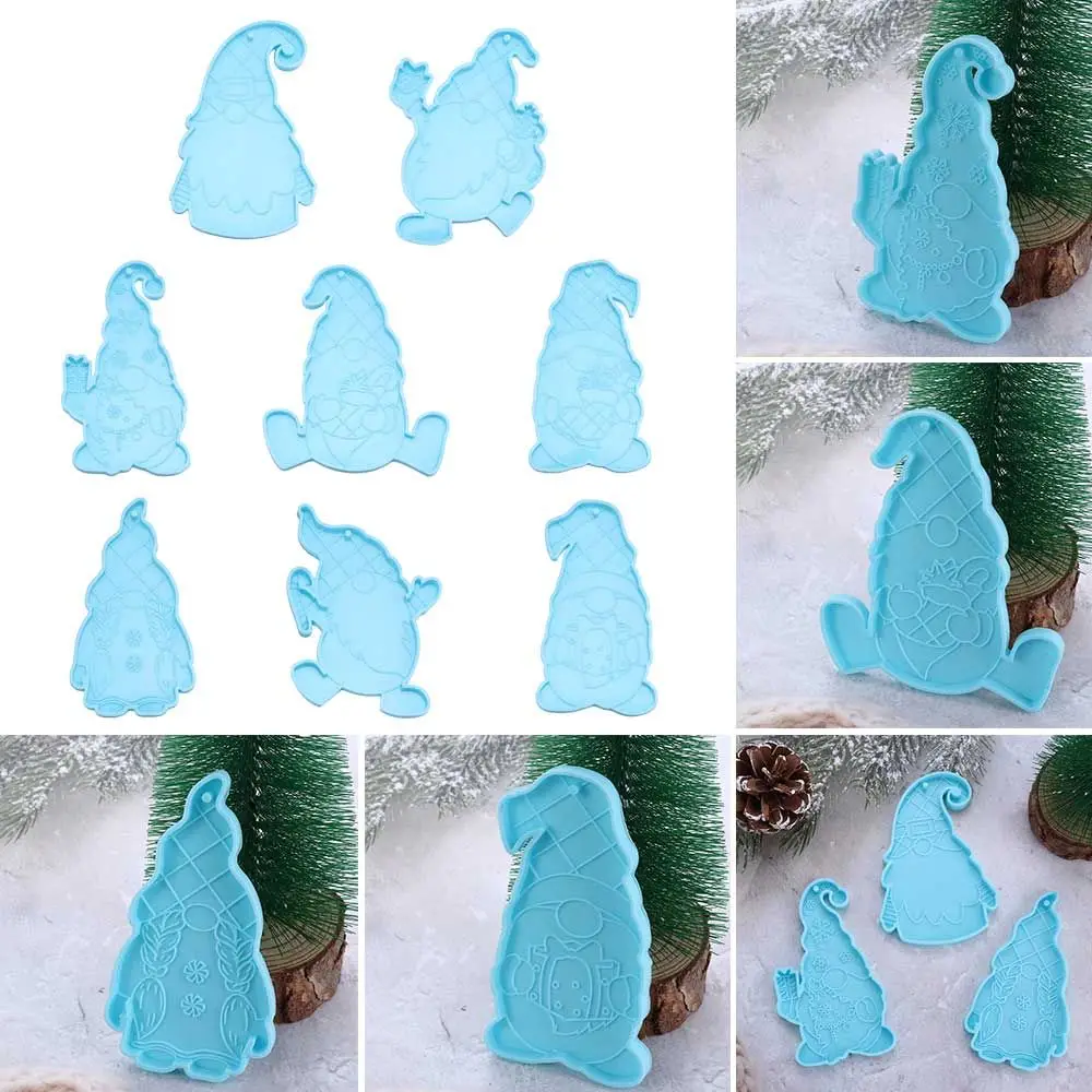 

Pendant Silicone Moulds Cake Tools Clay Mold Keychain Molds Merry Christmas Garden Elves Mold Jewelry Making Tool