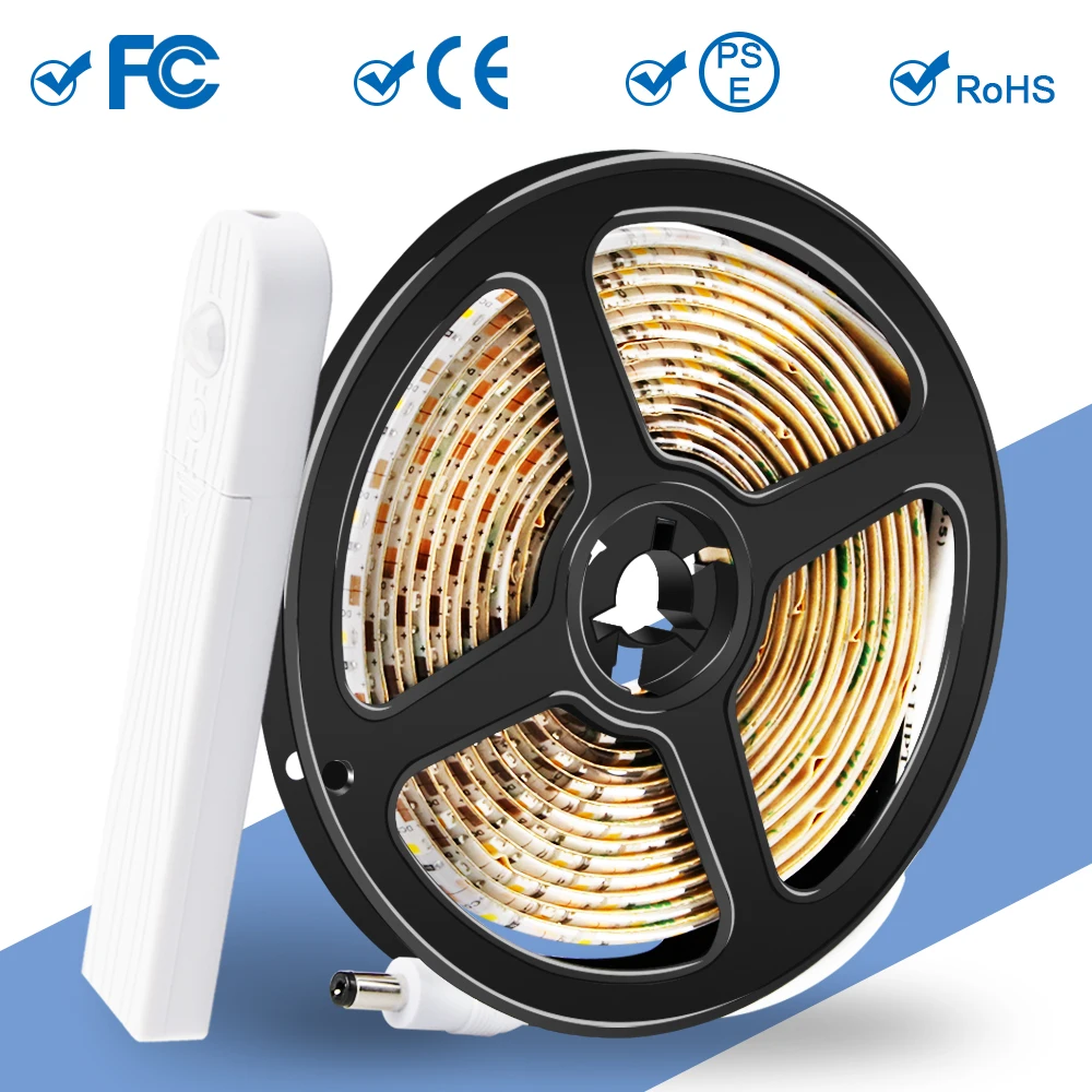 

USB PIR Motion Sensor LED Light Strip 5V Cabinet Lamp Tape 1M 2M 3M LED BackLight For Kitchen Stairs Wardrobe Bed Side Lighting