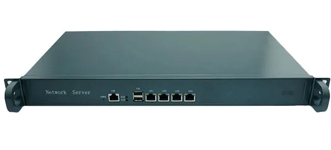 Причастником 19 дюймов 1U стоечный сервер Двухъядерный Intel Atom D2550 брандмауэр ПК Barebone система 4 Lan Поддержка pfsense