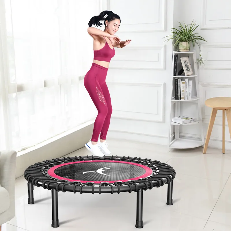 Mini Silent Indoor 40&quot Fitness Trampoline With Adjustable Handle length Adults Kids GYM Sports Equipment | Спорт и развлечения