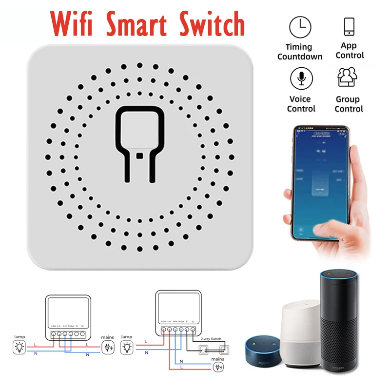 

Tuya Zigbee Wifi Smart Switch 10A UK Timer MINI Wireless Switches Smart Home Automation Compatible With Tuya Alexa Google Home
