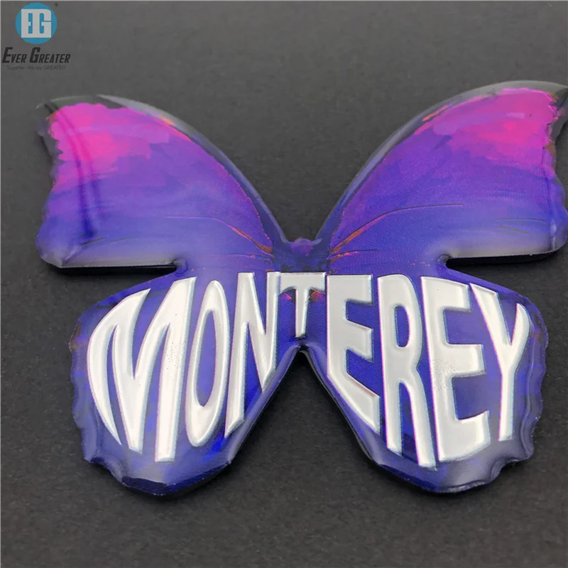 

Customized Beautiful Butterfly Shape Shiny Dome Fridge Magnet