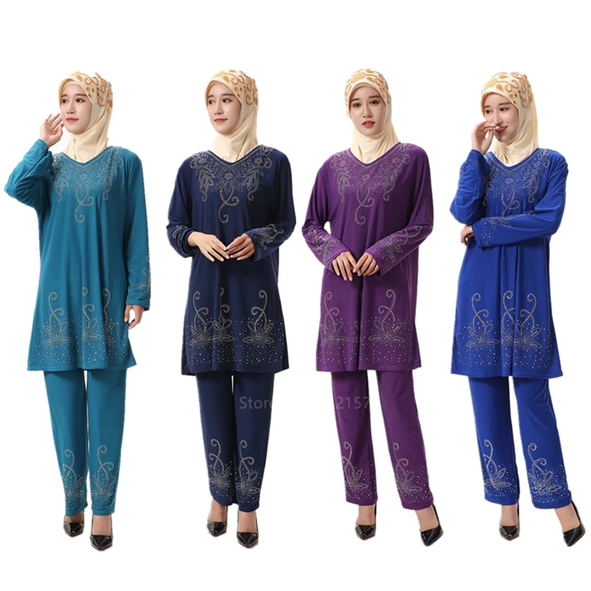 Турецкий Топ Abaya брюки мусульманское платье хиджаб Abayas одежда для женщин Рамадан