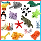 Большая ВЕРЕВОЧНАЯ ИГРУШКА для собак, хлопковая игрушка для маленьких собак жевательная игрушка для собак в форме животных, для чистки зубов, интерактивные игрушки для собак