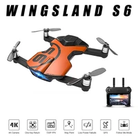 rc drone wingsland s6 gps wi fi app control 4k uhd camera foldable arm pocket selfie professional drone wifi fpv rc quadcopter