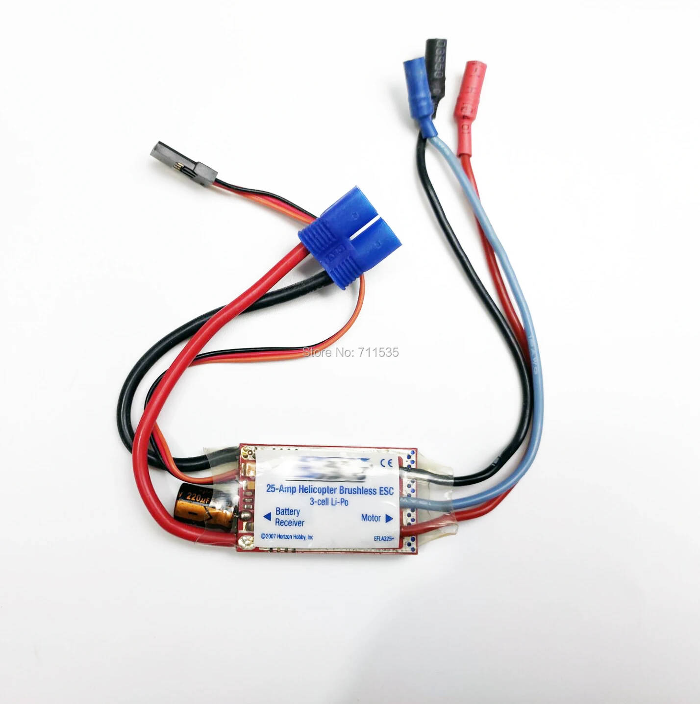 25A Бесщеточный Регулятор скорости ESC с разъемом EC3 для радиоуправляемых самолетов
