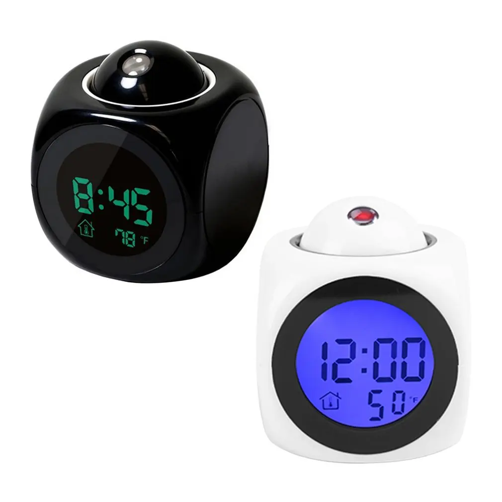 2018new LCD Projection Voice Talking alarm clock backlight Electronic Digital Projector Watch desk Temperature display | Дом и сад