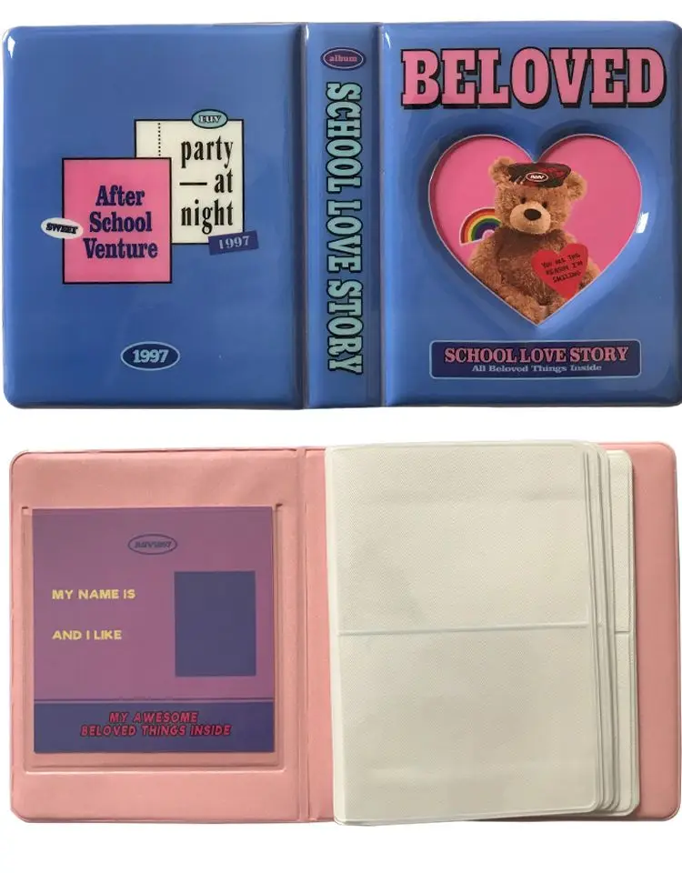 Photocard Binder Kpop Photo Cards Holder Book Mini Love Album 64 Pockets PVC Free For Instax Polaroid Films