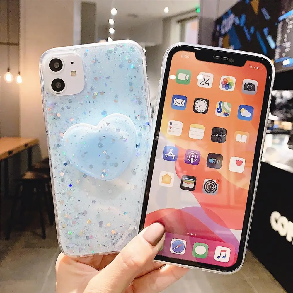 Блестящий чехол для телефона 2LC тонкий мягкий iPhone 11 11Pro Max Pro XS XR X iohone7 8 8Plus IMD |