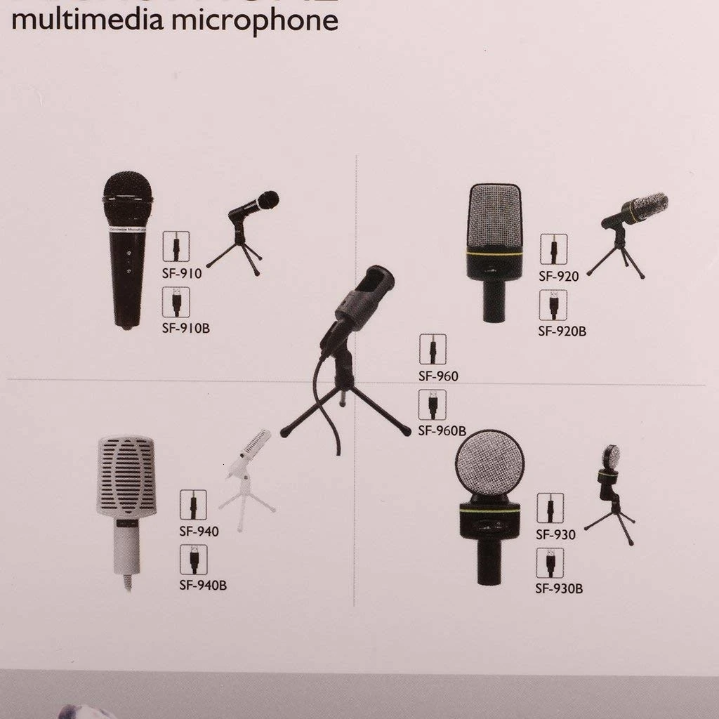

SF-960B Studio Condenser Microphone Computer USB Omnidirectional Tabletop Microphone Noise Cancelling Karaoke with Tripod Stand