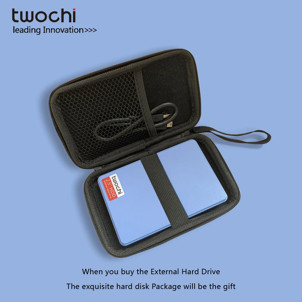 New Styles TWOCHI 5 Color Original 2.5'' External Hard Drive 1TB USB3.0 Portable HDD Storage  for PC, Mac,Tablet, Xbox, PS4, TV