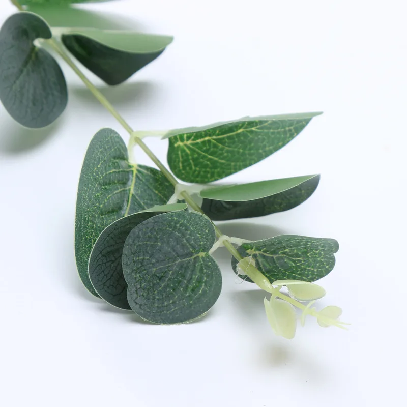 Зеленые искусственные листья большие эвкалипта настенный материал Декоративные