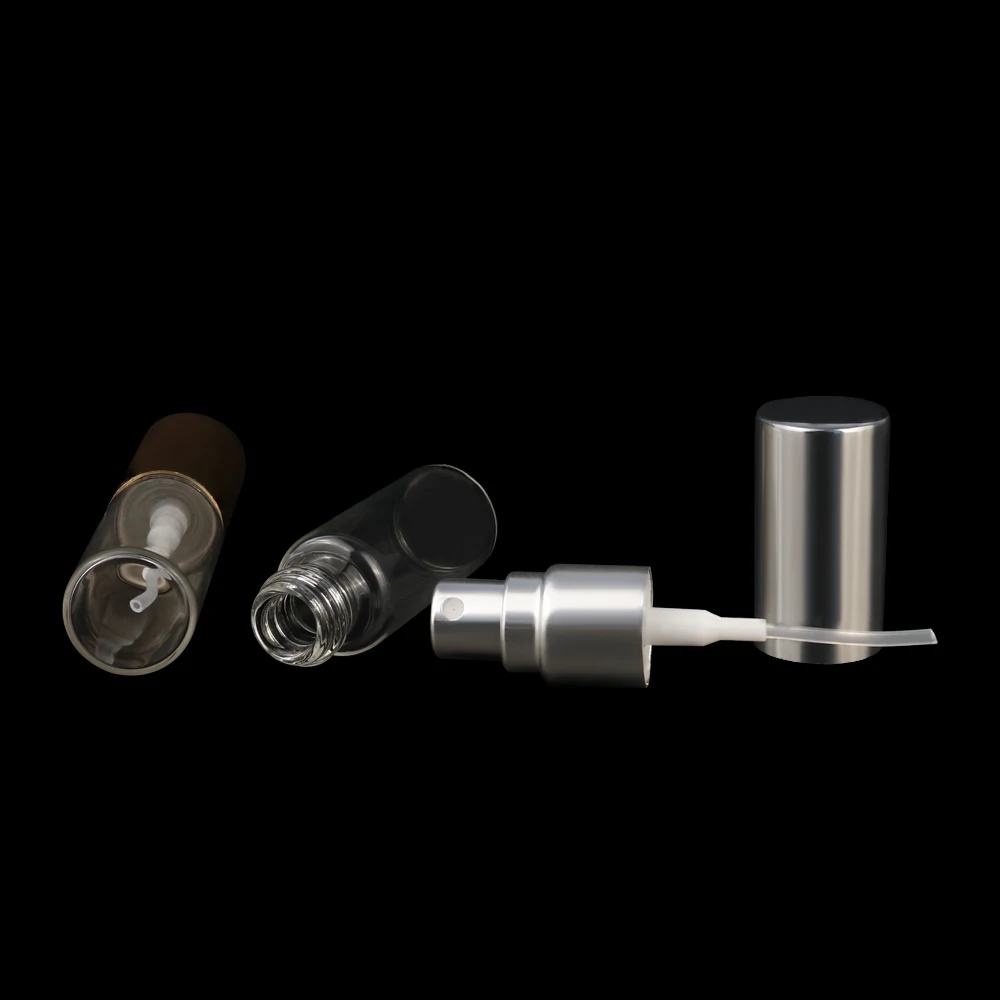 Прозрачный мини-флакон из черного золота и серебра 5 мл 10 15 20 пустая косметика