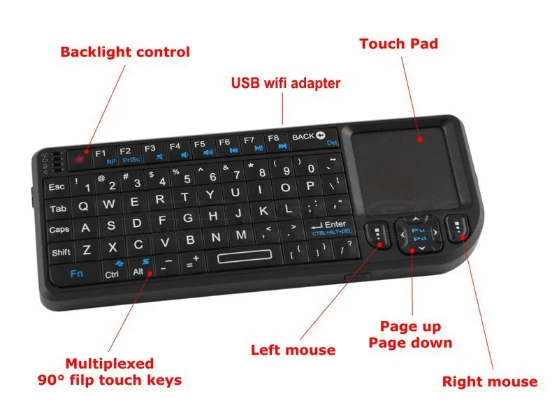 Клавиатура Mini 2 4G Air Fly Mouse оригинальная ручная сенсорная клавиатура для Smart TV Samsung LG