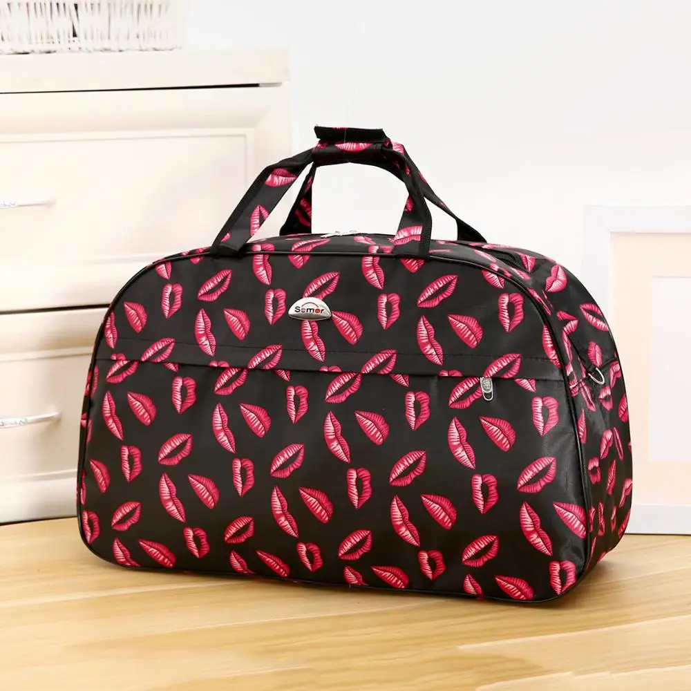 Big Capacity Women Travel Bags Men Luggage Travel Duffel Bags Nylon Waterproof Daily Travel Handbag Female Flower Print HandBag