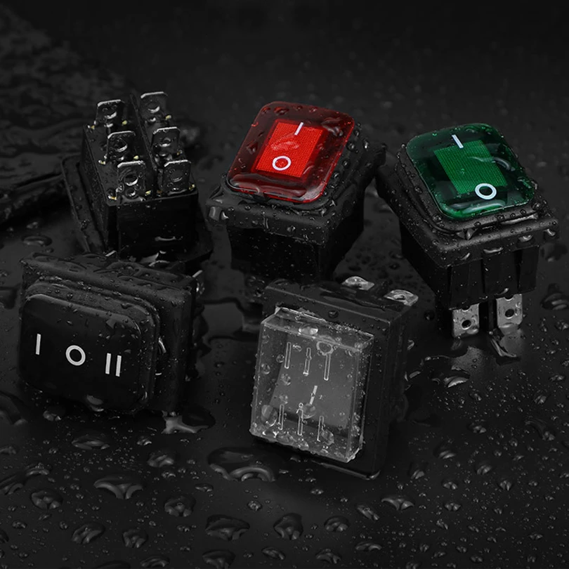 5 шт. KCD4 AC 16A/250V 20A/125V 4/6Pin электротехнического оборудования с светильник Мощность