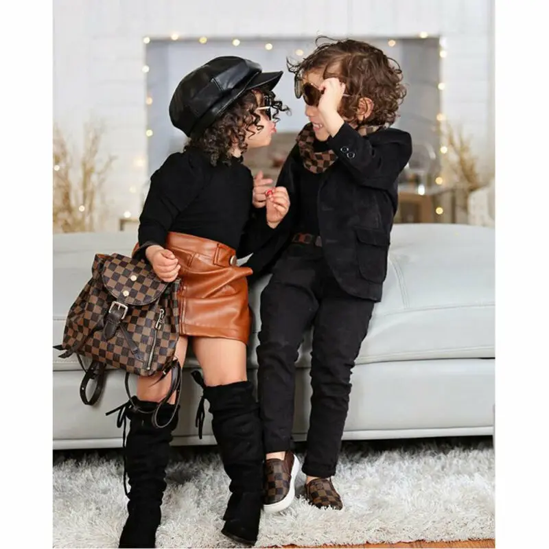 2 шт. детский зимний комплект из кофты и юбки с длинным рукавом-фонариком | Детская