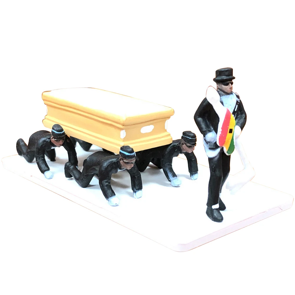 

8pcs/Set Hot Fashion Blacks Carry The Coffin Team Figure Toys Blacks Carry The Coffin PVC Action Figure Collectible Model