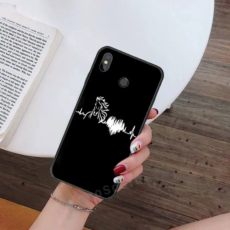 

Horse Pony Horse Heartbeat Phone Case For Xiaomi Redmi note 7 8 9 t max3 s 10 pro lite Luxury brand shell funda coque
