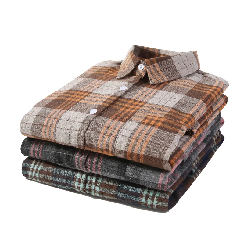 

2021 Spring Autumn Plaid Shirt Female College Style Women's Blouses Long Sleeve Cotton Shirt Casual Blouses Ladies Tops Outwear