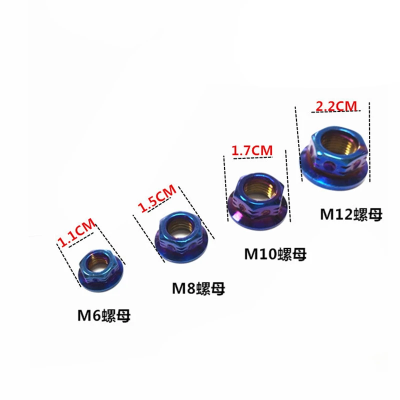 Гайка с гальваническим покрытием M4/M6/M8/M10/M12 для мотоциклов винты из нержавеющей